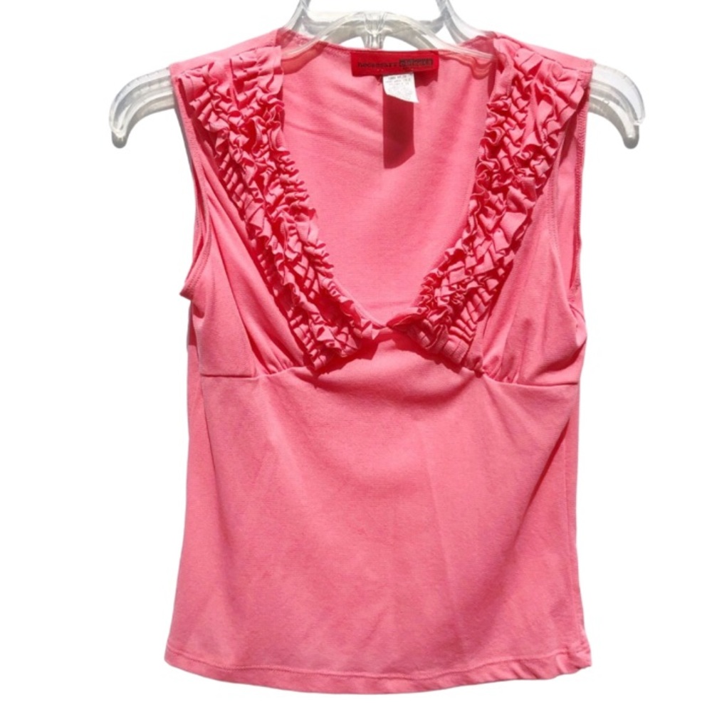 Y2K Pink Ady Gluck Frankel Tuxedo Top for Necessary Objects, size Large